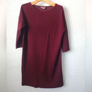 Vince Wool dress mix media Boxi side pockets sweater minimalist contemporary